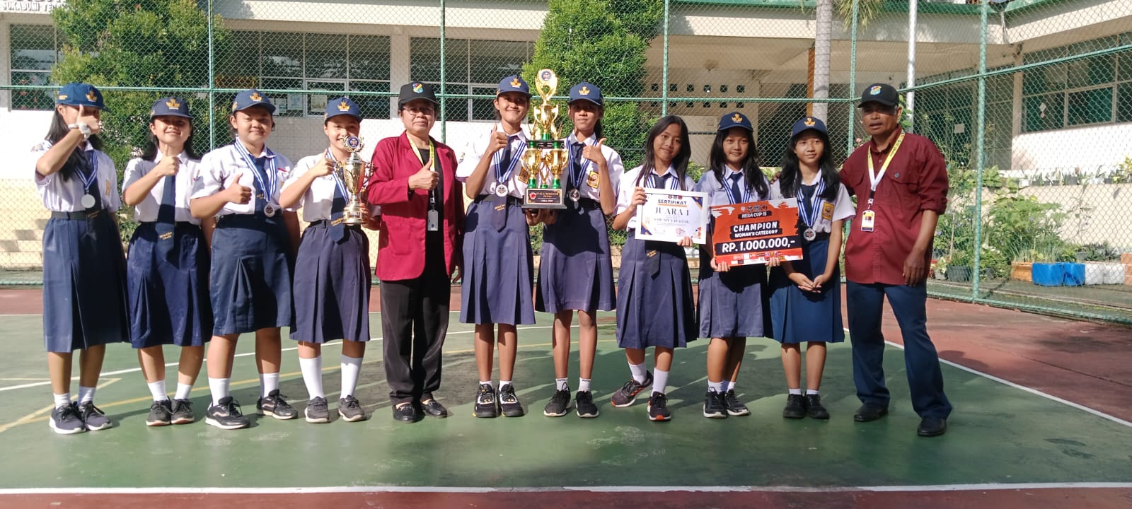 Foto bersama  ."JUARA 1 BASKET PUTERI". NESA CUP 2024